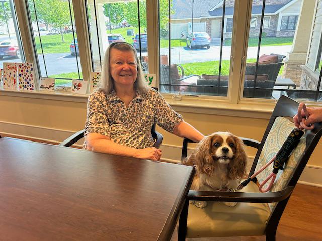 Pet Visits in Legacy Place Senior Assisted Living Home