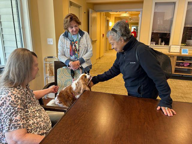 Pet Visits in Legacy Place Senior Assisted Living Home