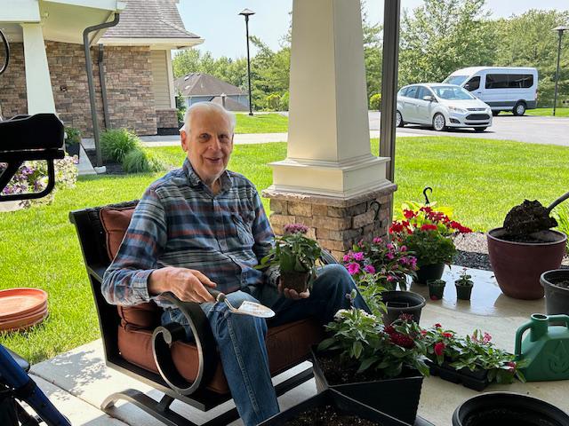 Gardening activities at Legacy Place Senior Assisted Living