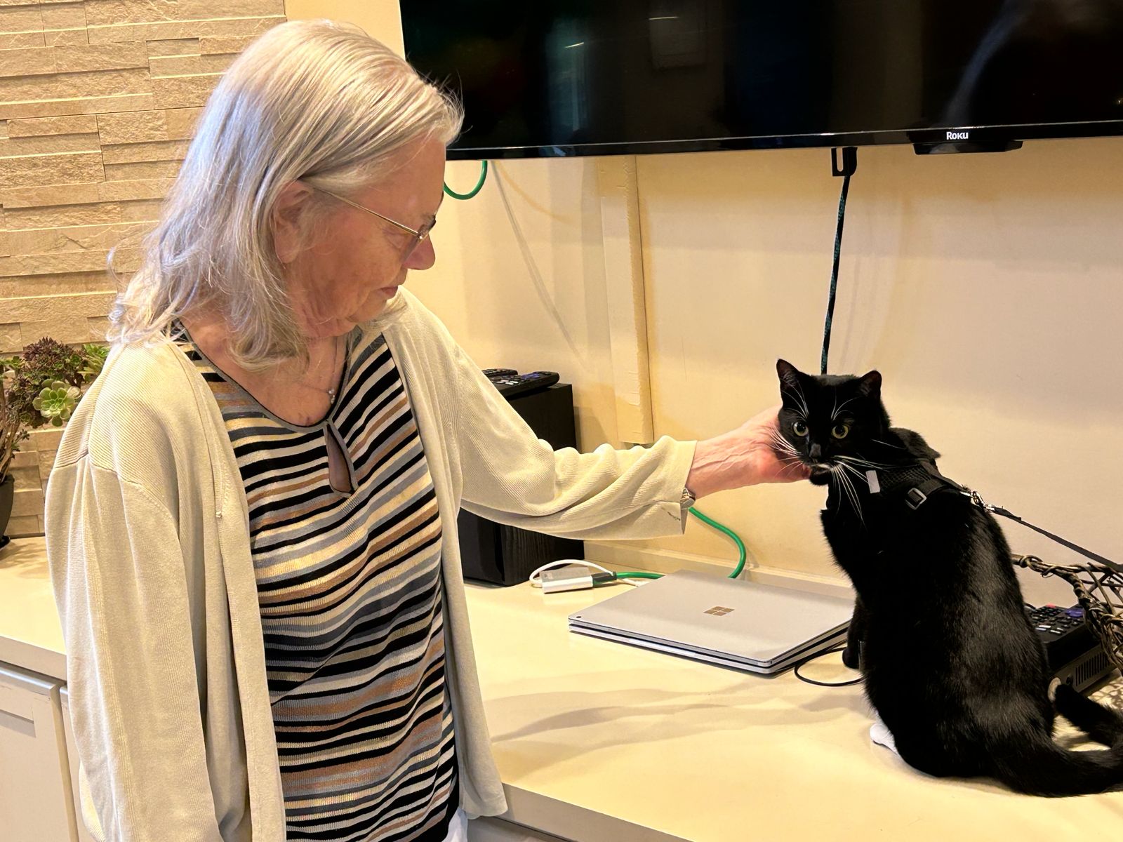 Pet therapy in Legacy Place Senior Assisted Living