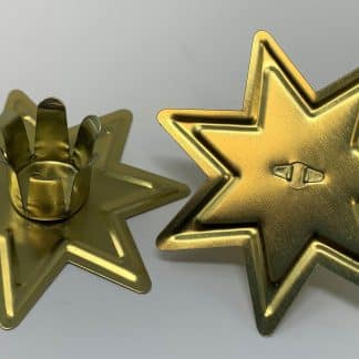 Brass Star Base for 6" Beeswax Candle