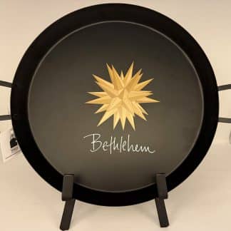 Black Metal Tray with Moravian Star