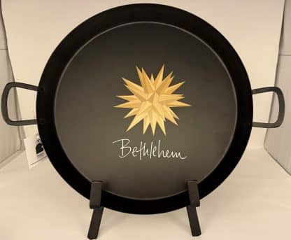 Black Metal Tray with Moravian Star