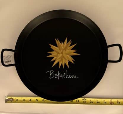 Black Metal Tray with Moravian Star - Image 2