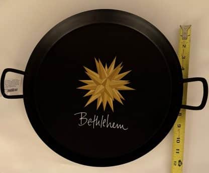 Black Metal Tray with Moravian Star - Image 3