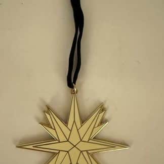 Enamel Moravian Star ornament
