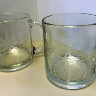 Etched Glass Coffee Mugs